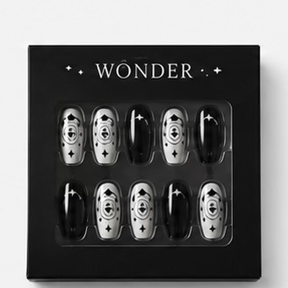 Press On Wonder Eyes, noir, vue face