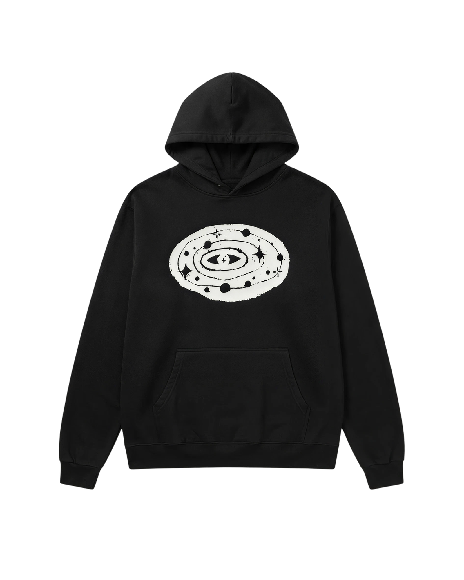 Hoodie Noir & Blanc Orbit, noir et blanc, vue face