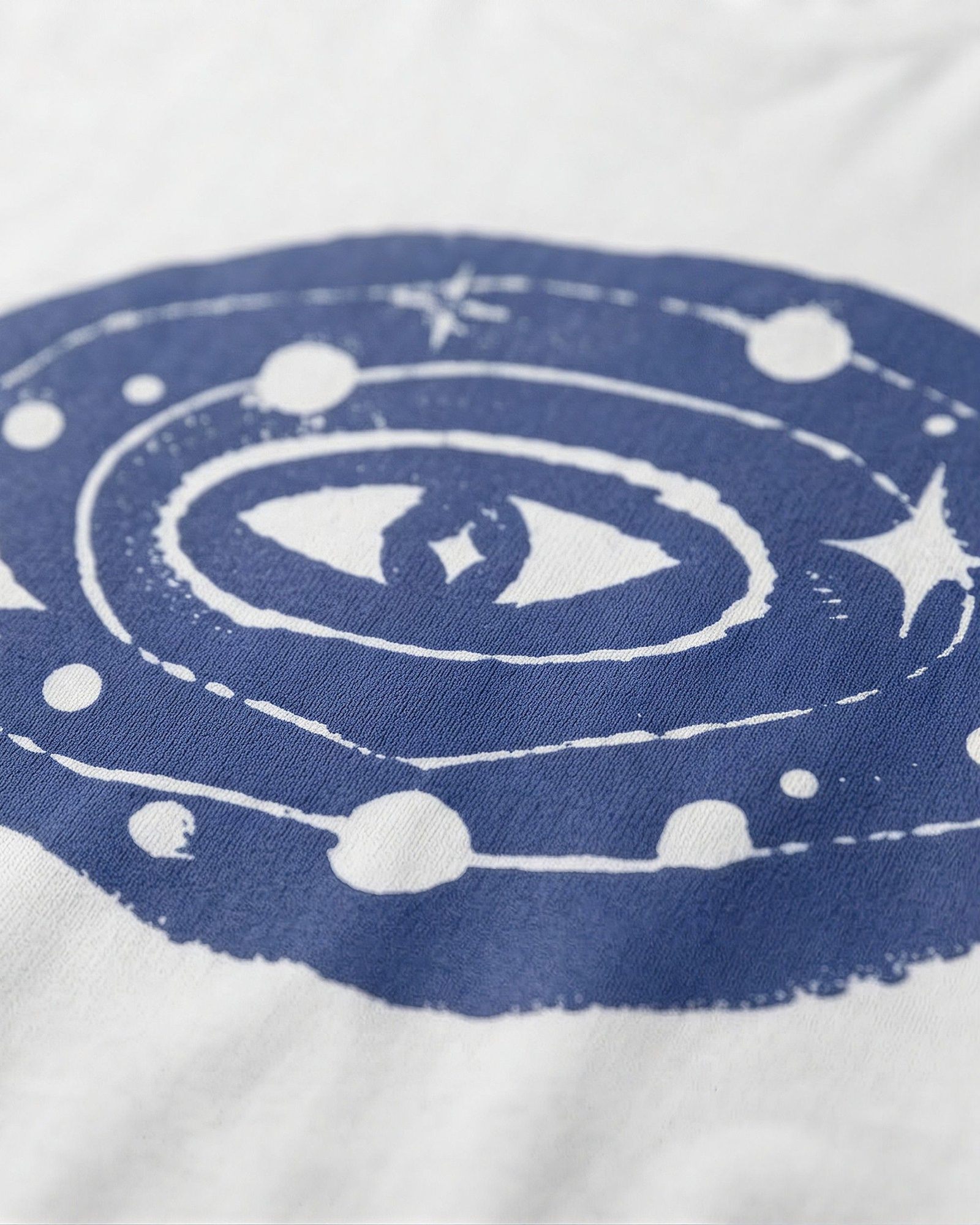 T-shirt Blanc & Bleu Orbit, blanc et bleu, vue détail