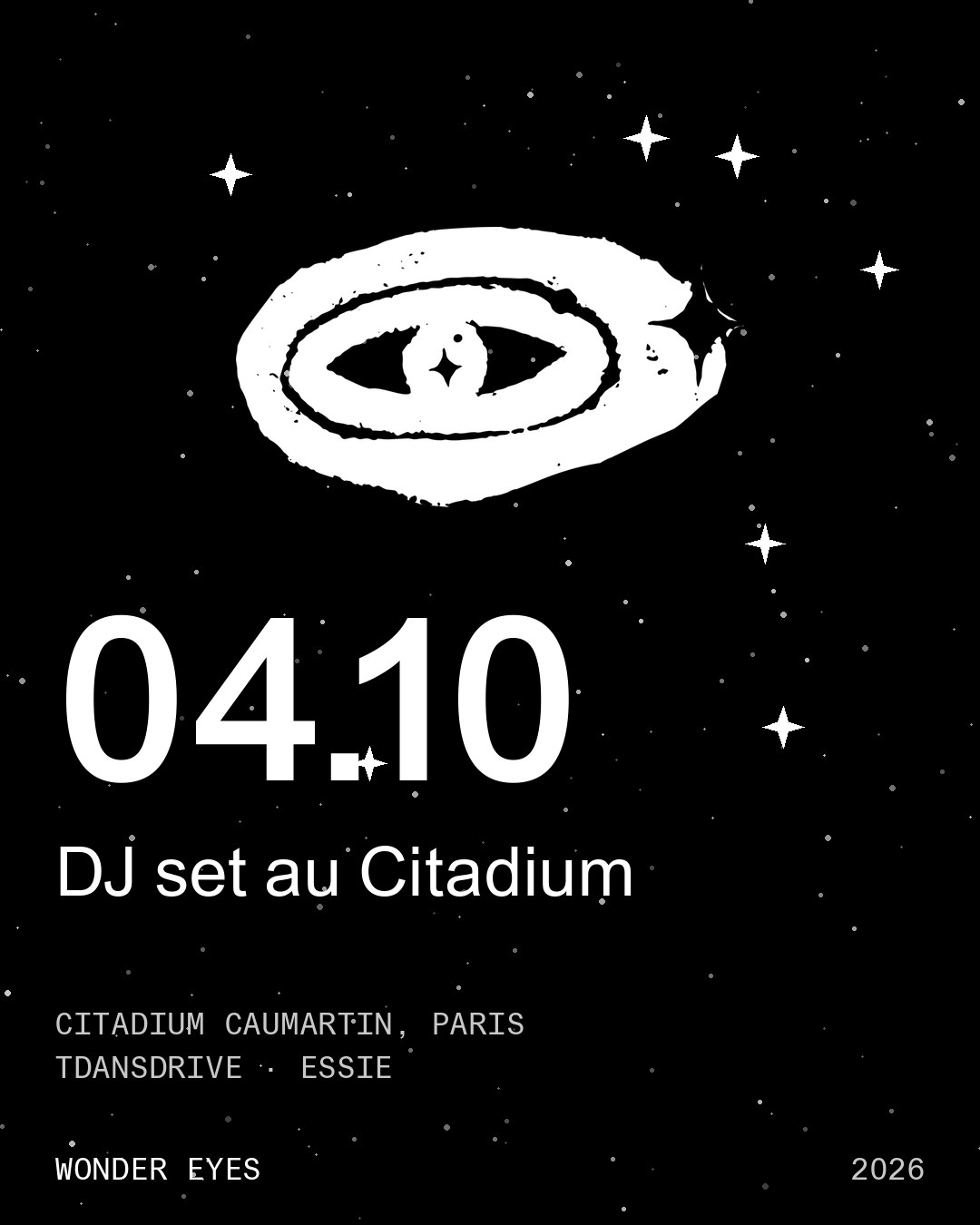 Affiche DJ set au Citadium, dimanche 4 octobre 2026